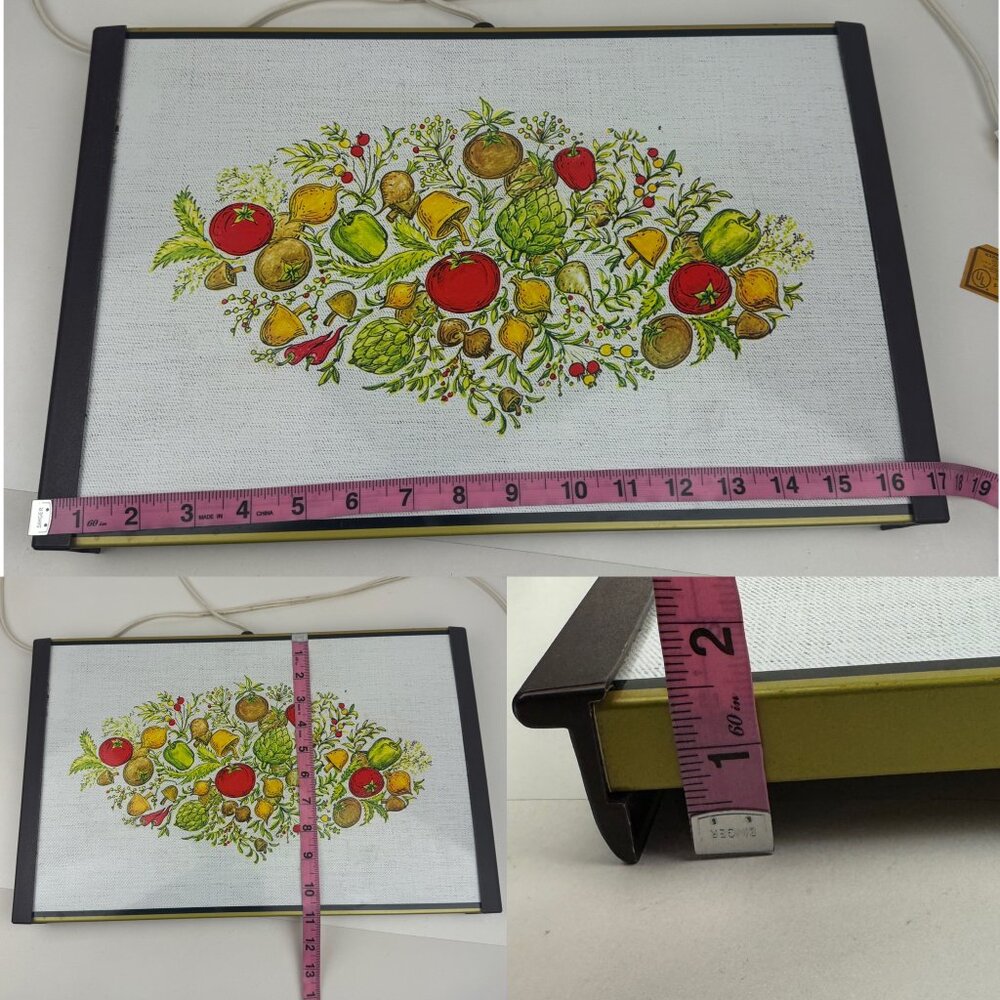 Vtg Spice of Life Electric Buffet Warming Food‎ Tray Retro Image Vegetables READ - Picture 3 of 11